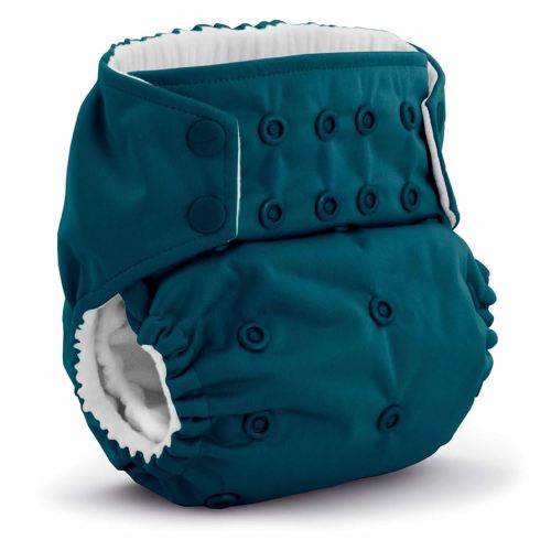 Kanga Care Rumparooz G3 Stay Dry Cloth Diaper Reusable One Size Pocket Diaper Patented Inner Double Gusset 2 pcs Microfiber Insert Soaker (6-55+ lbs) - Caribbean