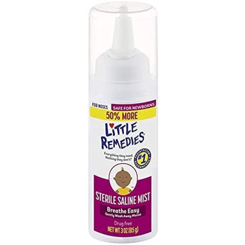 Little Remedies Sterile Saline Nasal Mist, Safe for Newborns, 3 fl oz