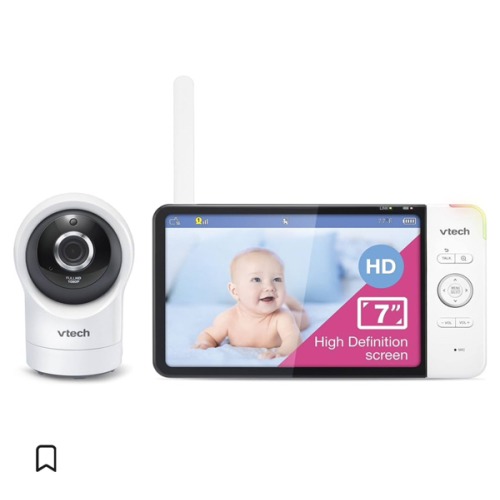 Amazon.com: VTech RM7764HD 1080p WiFi Remote Access Baby Monitor, 360° Pan&Tilt, 7” 720p HD Display, HD Night Vision, Soothing Sounds, 2-Way Talk, Temperature Sensor, Motion Detection, iOS & Android : Baby
