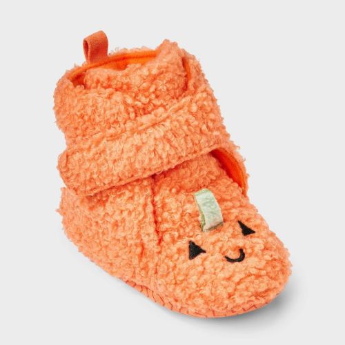 Baby Pumpkin Bootie Crib Shoes - Cat & Jack™ Orange