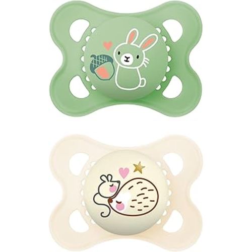 MAM Day & Night Pacifiers, Glow in The Dark Pacifier for Breastfed Babies, 0-6 Months, Unisex