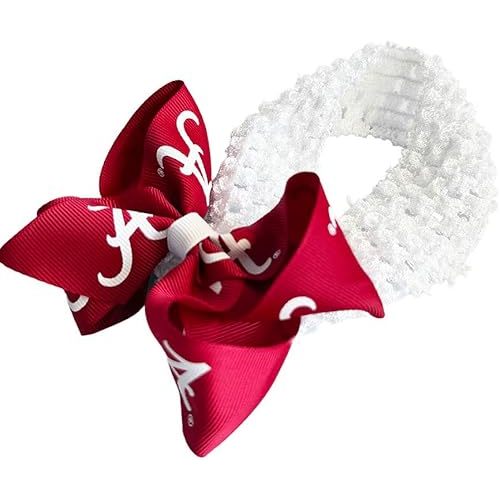 Alabama Crochet Headband With Junior Bow - One Size Fits All - Officially Licensed