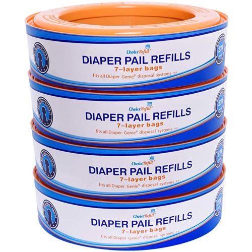 ChoiceRefill Compatible with Diaper Genie Pails, 4-Pack, 1080 Count