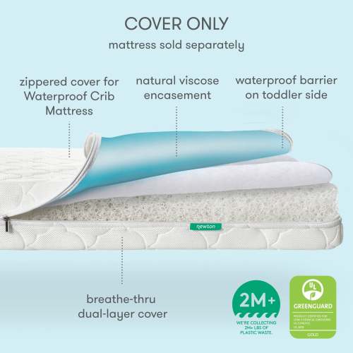 Extra Waterproof Crib Mattress Cover - Standard / Cloud White