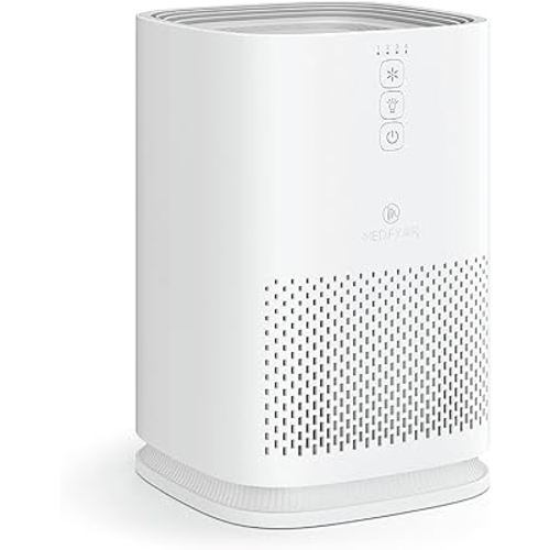 Medify MA-14 Air Purifier with True HEPA H13 Filter | 470 ft² per Hour for Smoke, Odors, Pollen, Pets | 99.9% Removal to 0.1 Microns | White, 1-Pack