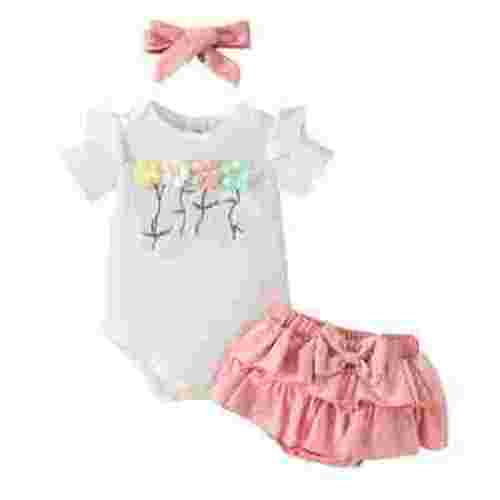 BOBOGOJP Baby Girl Clothes Stuff Newborn Infant Summer Cute Outfit White for 3-6 Months