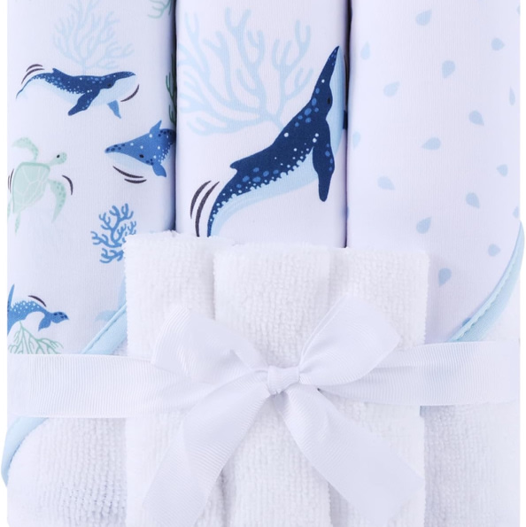 Ultra Soft Absorbent 3 PCS Baby Towels and 3 PCS Washcloths