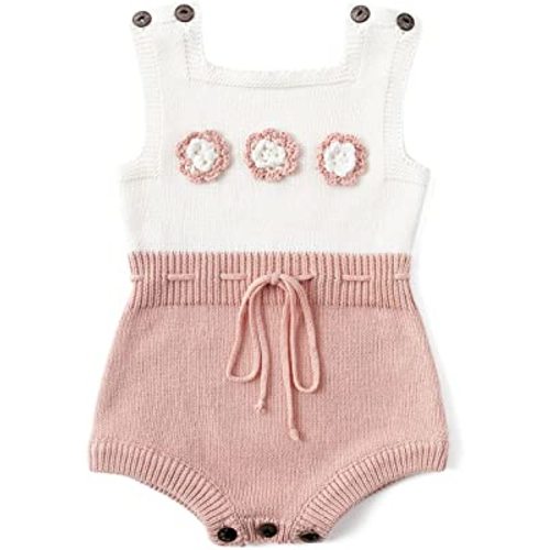 Simplee kids Baby Girl Kint Romper Fall Sleeveless Pompoms Rompers Newborn Little Girl Overall Jumpsuit Outfits