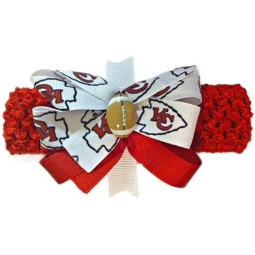 Chiefs Baby Girl Boutique Bow Crocheted Headband (Headband)