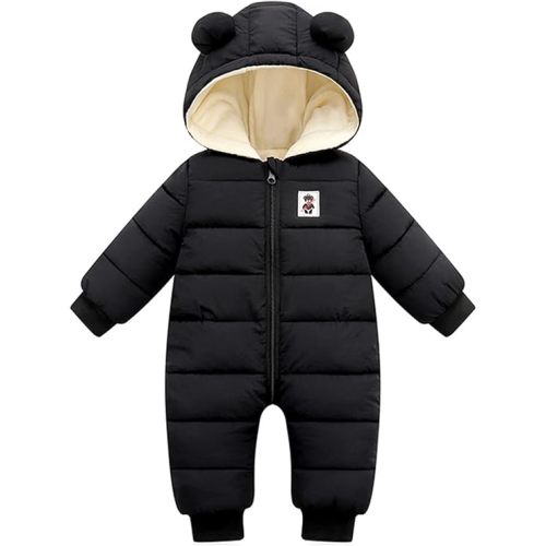 LAVIQK Newborn Snowsuit Baby's Romper Jumpsuit Winter Coats Warm Down Coat Cute Padded Windproof Onesie for infant girls boys