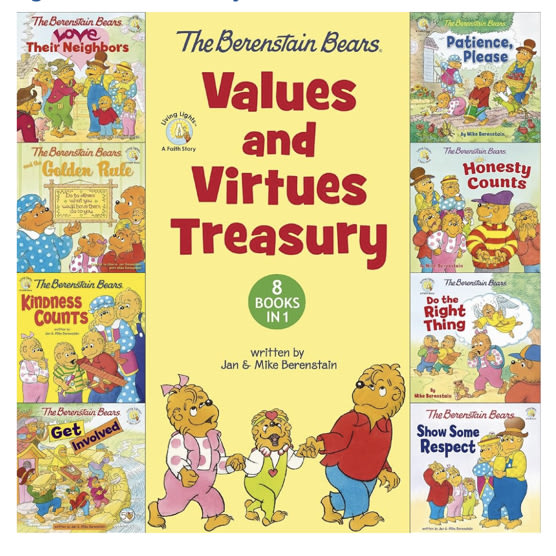 The Berenstain Bears Values and Virtues Treasury: 8 Books in 1 (Berenstain Bears/Living Lights: A Faith Story)