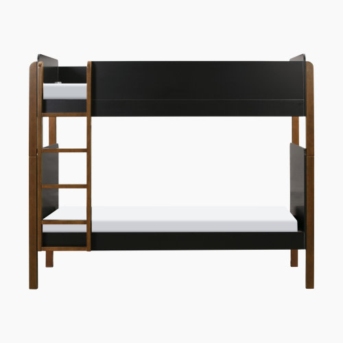 babyletto TipToe Bunk Bed - Black/Natural Walnut