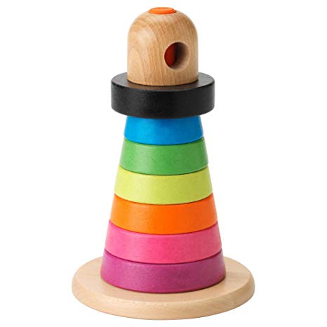 IKEA Mula Stacking Rings - Multicolor, Beech