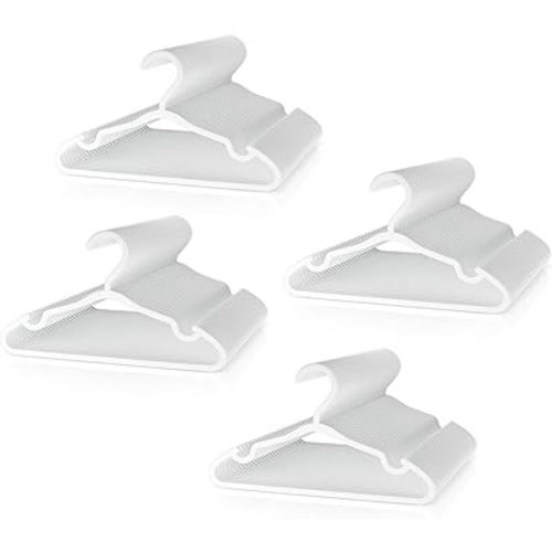 Plastic Kids Hangers - 100 Pack Non-Slip Baby Clothes Hangers for Closet, Toddler & Newborn Clothing Pants, Skirts, Coats (White)