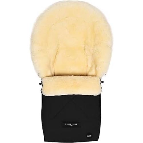 Werner Christ Baby Sheepskin footmuff Oslo Luxe for carrycot - Winter footmuff Made of Medical Fur (from 0 to 6 Months) for carrycot, Infant Carrier, Stroller