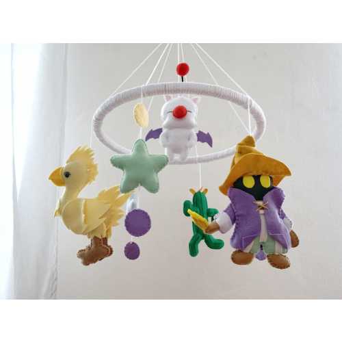 Final fantasy baby nursery crib mobile Final fantasy baby boy mobile gifts Gifts for gamers Final Fantasy themed nursery