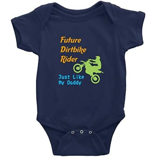 Future Dirtbike Ride Just Like My Daddy Baby Crawl Clothes Short Sleeve Bodysuit