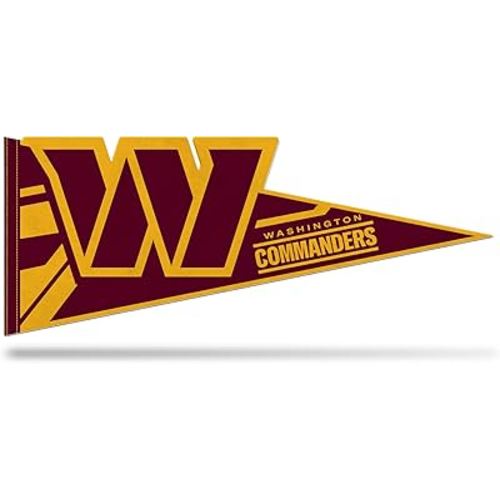 Rico Industries NFL Football Shape Cut Soft Felt Pennant - EZ to Hang - Home Décor (Game Room, Man Cave, Bed Room)