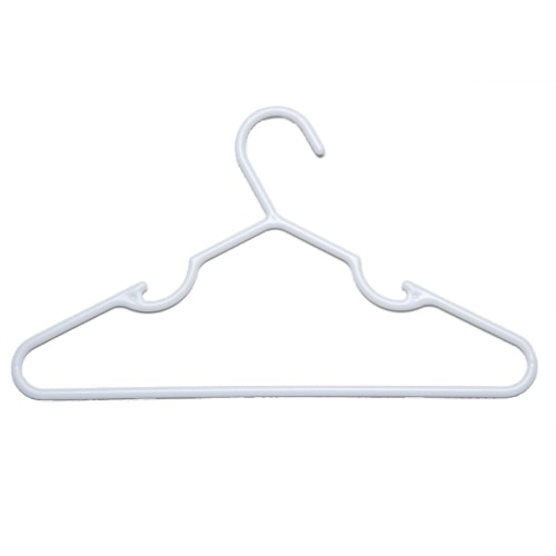 Delta Children Infant and Toddler Plastic Clothing Hangers, 100 Pack, White
