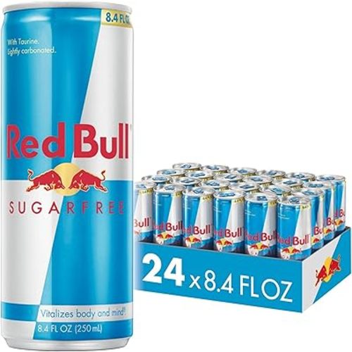 Red Bull Sugar Free Energy Drink with 80mg Caffeine plus Taurine & B Vitamins, 8.4 Fl Oz, Pack of 24 Cans