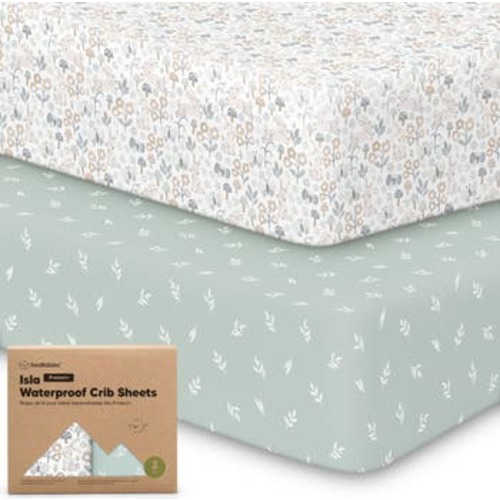2-Pack Isla [Protect+] Waterproof Crib Sheets
