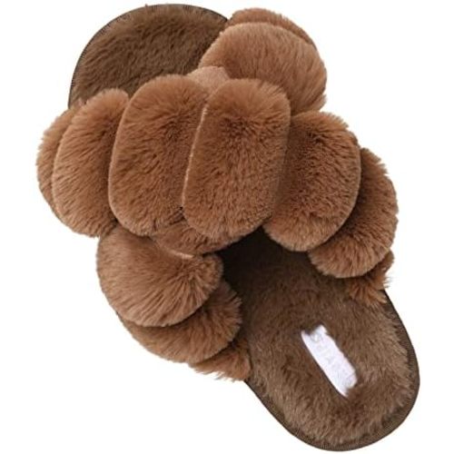 JIASUQI Womens Slippers Fuzzy Fluffy House Slippers for Women House Shoes