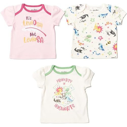 Harry Potter Baby Girls 3 Pack Graphic T-Shirts