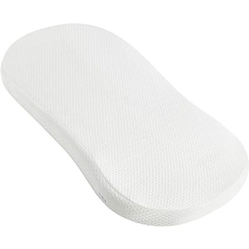 Mecc ecoh Baby Bassinet Mattress, Breathable Cover, Water Resistant Lining, Hourglass Bassinet Mattress for Halo Bassinet, 30"X18"X2"