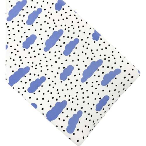 Changing Pad Cover, Blue and Black, Clouds - Norani | Maisonette