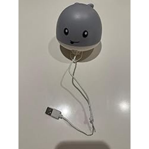 【2024 Upgraded】Baby Bath Toys, Rechargeable Whale Bath Toy Sprinkler, Light Up Bath Toys for Toddlers 1-3, Baby 6-12 12-18 Months Bathtub Fountain Spray Water Toy, Baby Birthday Shower 1 2 3 4 5 Gifts - Grey Whale