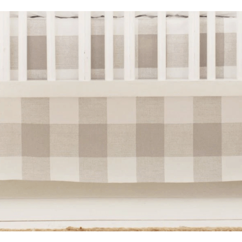 White and Khaki Buffalo Plaid Crib Skirt – New Arrivals Inc