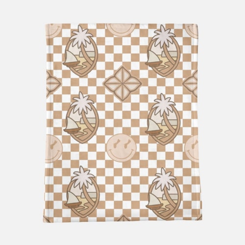 Beige Guam Smiley Face Blanket Neni Size