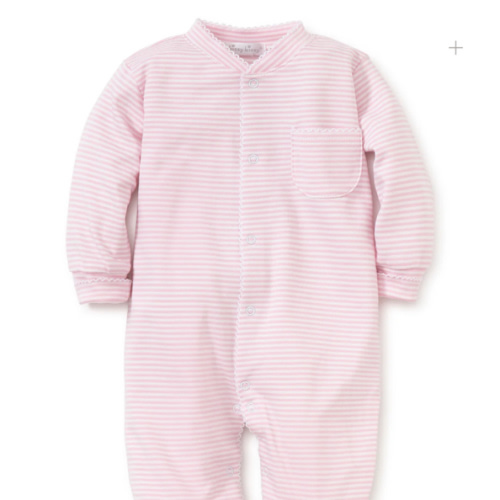 Simple Stripes Pink Footie