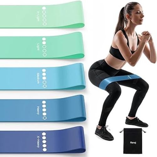 Resistance Bands for Working Out, Elastic Exercise Workout Bands for Women and Men, 5 Set of Stretch Bands for Booty Legs