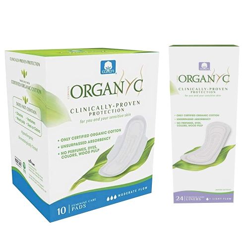 Feminine Pads Bundle - Moderate Flow + Everyday Ultra-Thin Panty Liners