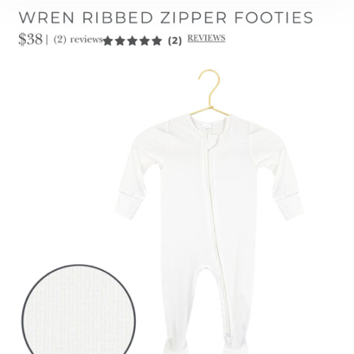 Wren Ribbed Zipper Footies – Lou Lou & Company