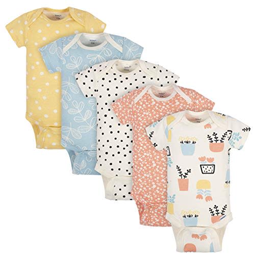 Grow by Gerber baby-girls 5-pack Short-sleeve Onesies Bodysuits