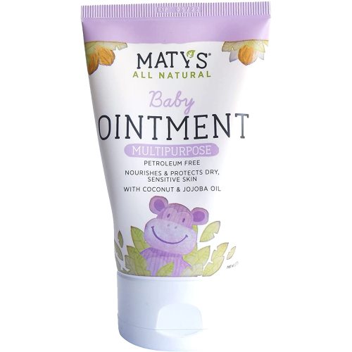 Maty's All Natural Multipurpose Baby Ointment for Diaper Rash, Cradle Cap, Dry Skin, Chapped Lips and More - Petroleum & Fragrance Free - Made with Coconut & Jojoba Oils - 3.75 oz