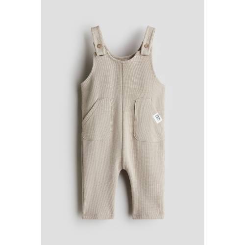 WAFFLED JERSEY OVERALLS
