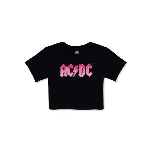 Wonder Nation Girls AC/DC Graphic Short Sleeve T-Shirt, Sizes 4-18