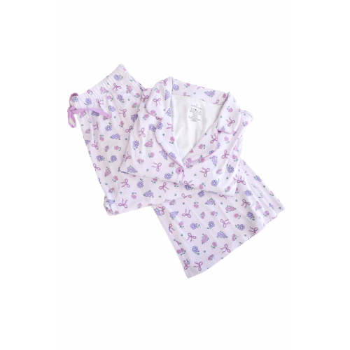 Women's Two Piece Flare Lounge Set | Ribbon & Roses Purple