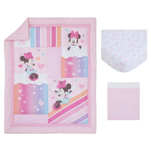 Disney Minnie Mouse Be Happy 3-Piece Crib Bedding Set