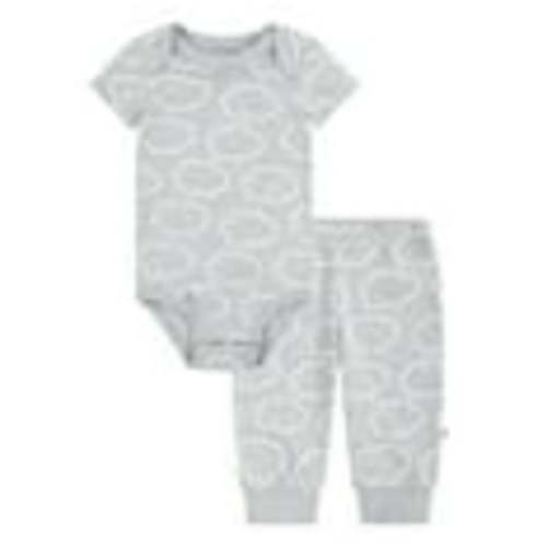 Huggies Baby Boy Printed 2pc Organic Cotton Bodysuit and Pant Set, Sizes NB-24M