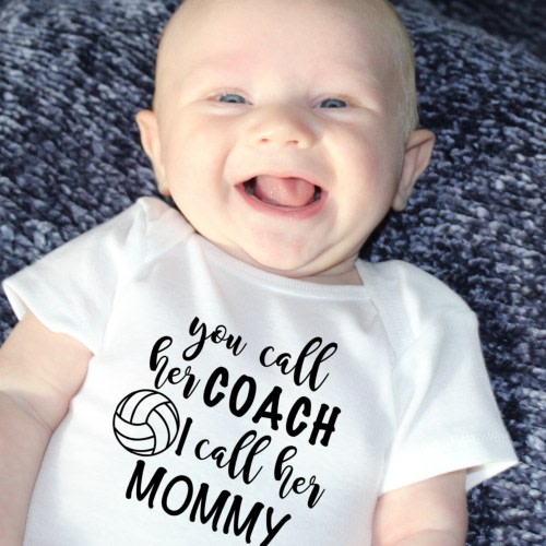 Volleyball Baby Bodysuit Mommy’s Assistant Coach Volleyball Outfit Baby Girl Volleyball Coach’s Kid Volleyball Coach Gift Baby Shower Gift
