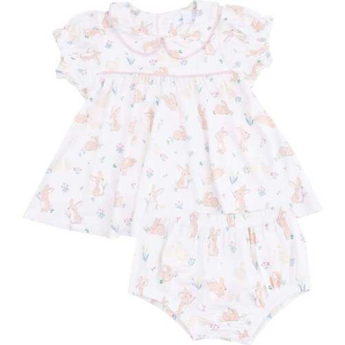 Classic Puff Sleeve Baby Doll Dress, Bunny and Duck