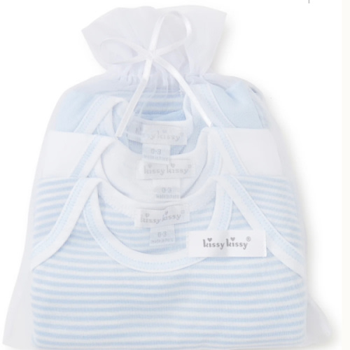 Simples Stripes Blue 3 Pack Bodysuit Set