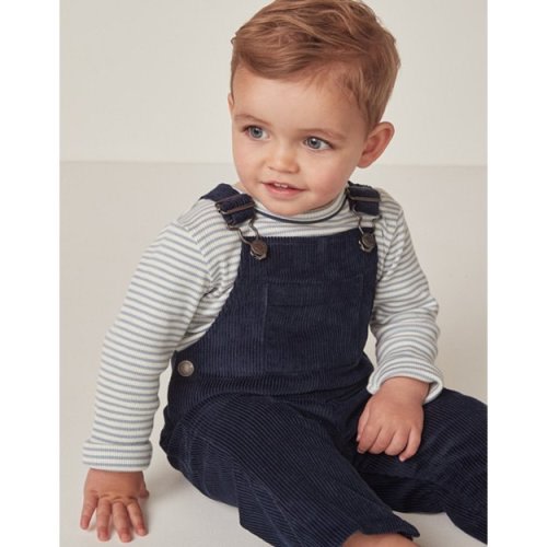 Organic Cotton Cord Overalls & T-Shirt Set (0–18mths)