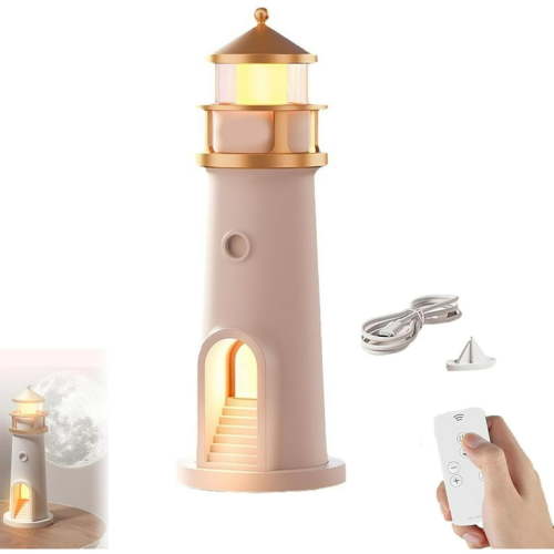 Moonlight Lighthouse Night Light,Portable LED Night Lamp Lighthouse with Remote Control and Timing,Rechargeable Moonlight Projector Light for Kids,Children,Gifts,Bedroom,Nursery,Decor