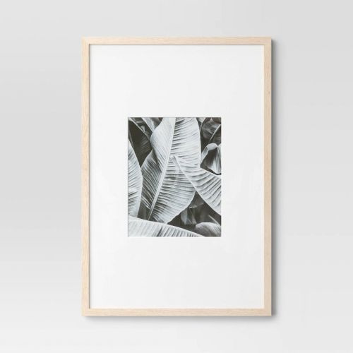 20" x 30" Matted to 11" x 14" Poster Frame Light Wood - Threshold™: Modern Style, MDF, Glass Pane
