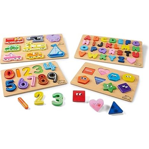 Little Buffalo Wooden Puzzles 4 Pack